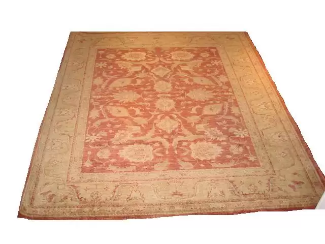 tapis ziegler - pakistan à fond rouge claire