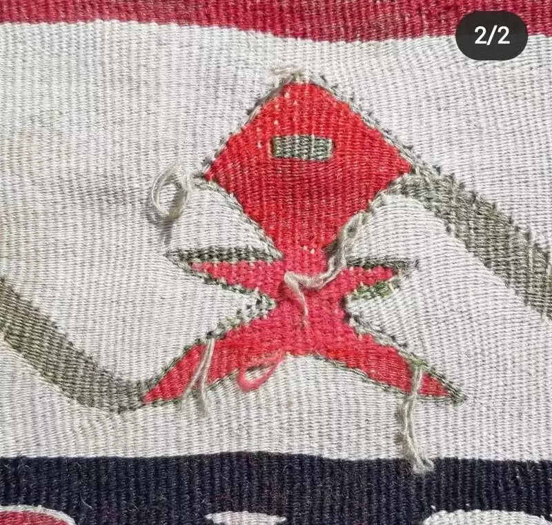 Réparation tapis kilim ( après )