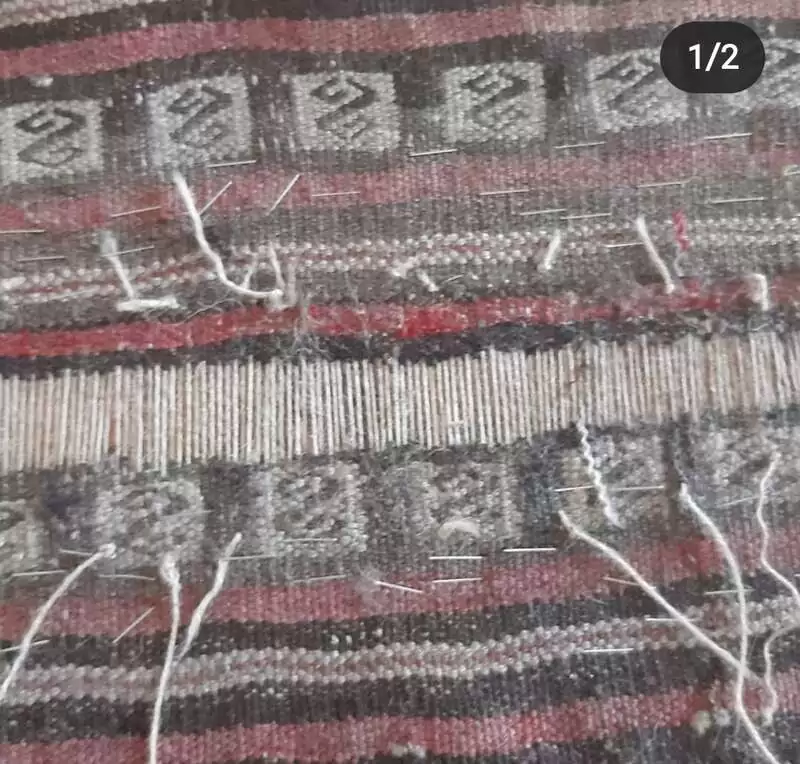 restauration de tapis de selle ( avant )