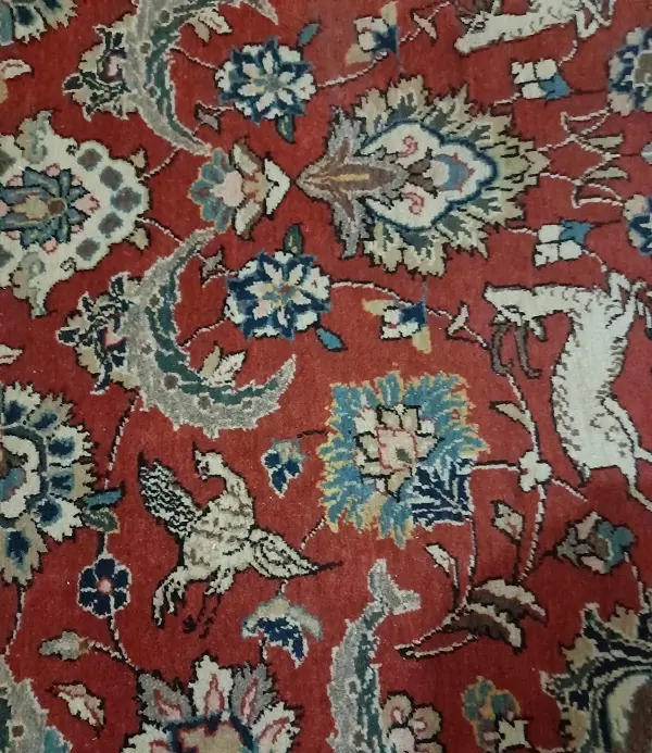 Restauration de Déchirures tapis persan  ( après )