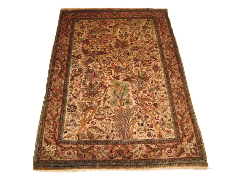 tapis ghoum en soie - iran