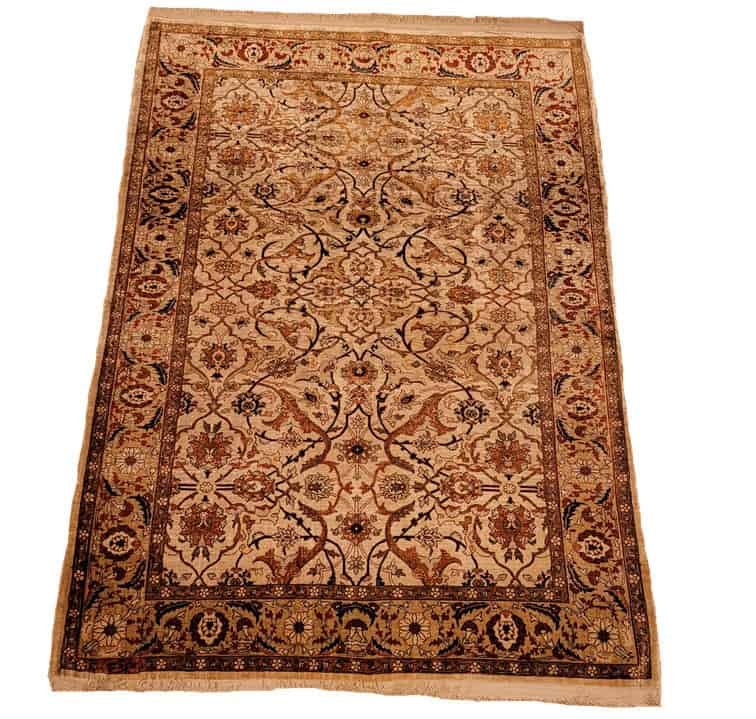 Herekh silk 130 X 91 cm signed A Tapis Herekh en soie - turquie