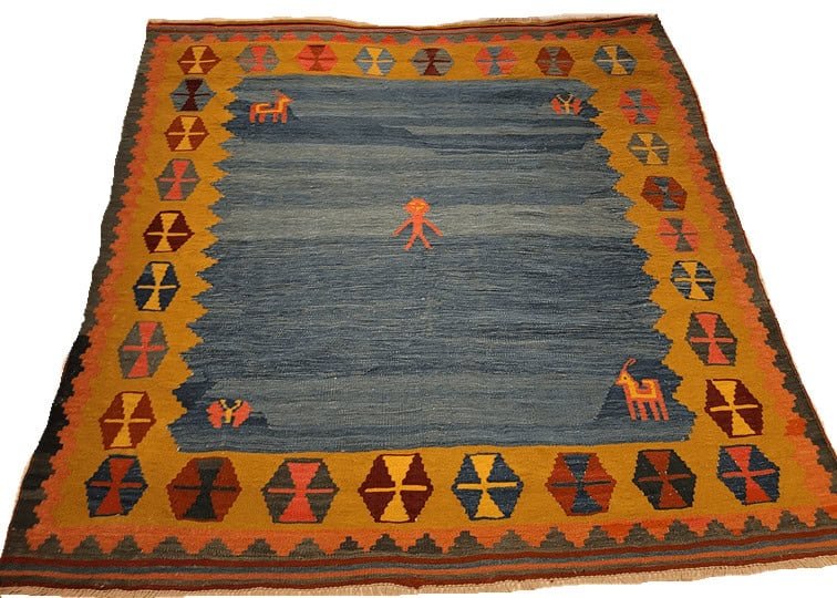 kilim qachgai 212 X 197 cm tapis kilim - iran
